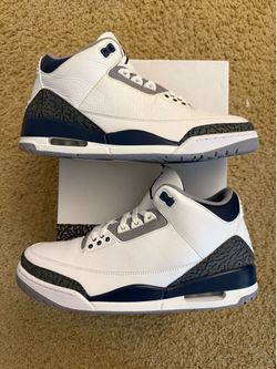 Size 12 (Worn once, comes with original box) - Air Jordan 3 retro midnight navy