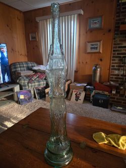 Vintage large Italian wine bottle