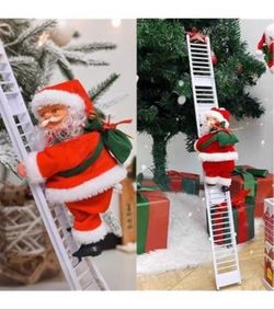 Electric Climbing Santa Claus Ladder Decoration