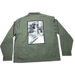 Vans Atiba Haze Military Overshirt Button Up Shirt Men Medium Green New with Tag