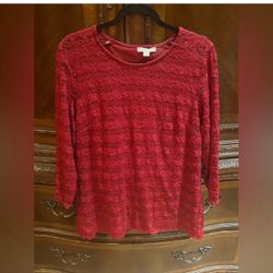 Dress  BarnElegant Red Lace Women's Top