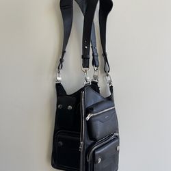 Amiri Double Pouch Harness Holster Shoulder Bag Black