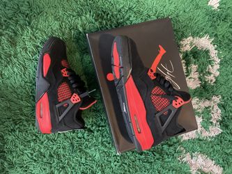 Red Thunder Jordan 4s Sz 7y