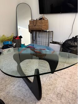 Glass coffee table