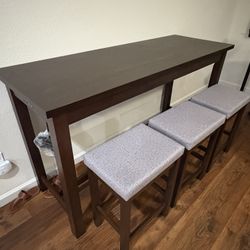 Bar Height Table W/electricty & (3) Stools 