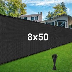 (Brand New) $55 Privacy Fence 8x50ft Screen Wall Cover for Garden Wall Yard (Black color)
