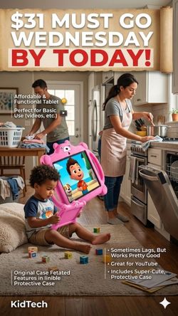 Safe & Durable Kids' Tablet – Loaded with Educational Apps