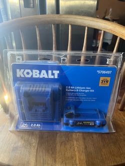 KOBAL SET BATTERY AND CHARGER 24 VOLT NEW $85