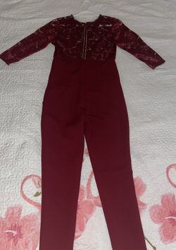 Handmade jumpsuit All One Color, Red Wine . Size S  Hight 5’2