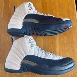 New Nike air Jordan 12 retro white French blue 2025 Men’s 9