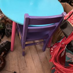 Kids Wooden Table And 1 Chair