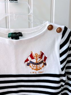 ralph lauren dark navy blue/white small worn once