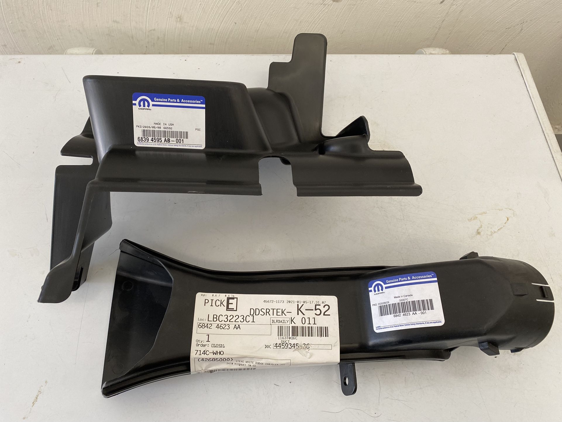 Brand New Charger Hellcat OEM Intake Ducting and Radiator Support