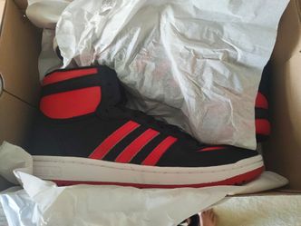Adidas too ten black red high tops size 11