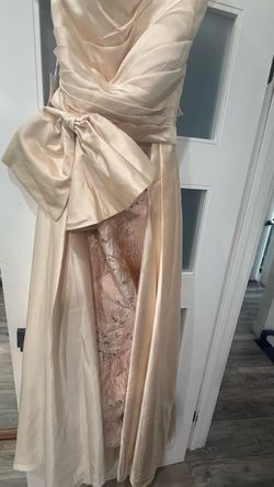 Champagne Formal Gown with Bow – Size 4/6 – New