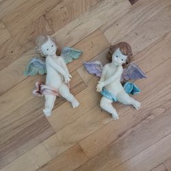 Adorable Vintage Cherub Wall Hanging Decor