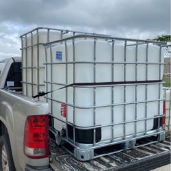 Water tanks totes. 330 gallon and 275 gallon.  