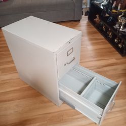METAL FILING CABINET WITH 2 DRAWERS 
