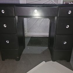 Black Vintage Vanity Desk 