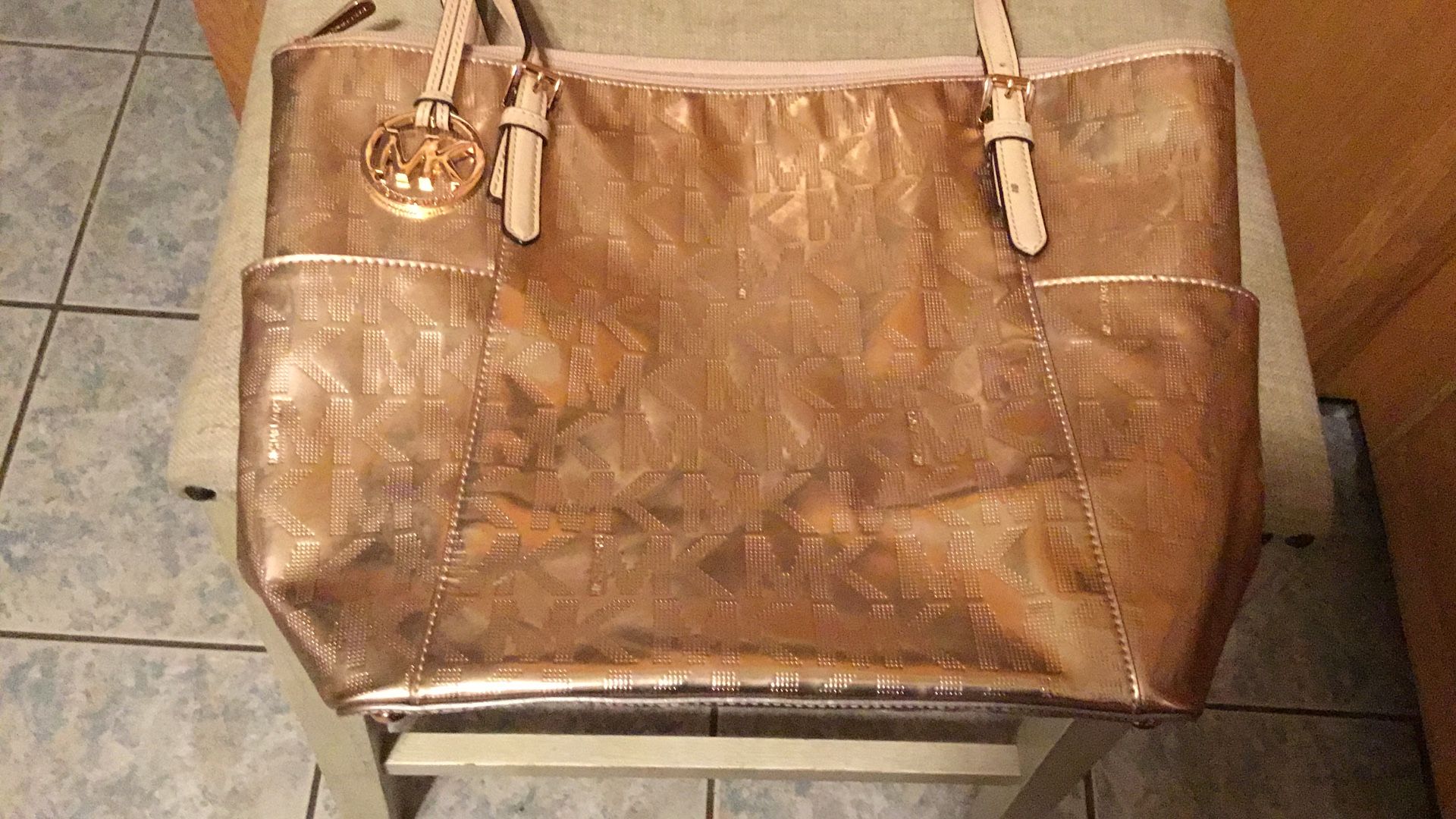 Michael Kors Monogram Mirror Tote Bag