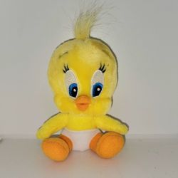 Vintage 90s Looney Tunes baby Tweety plush figure 