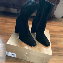 New! Steve Madden Boots, Black Suede Size 8.5