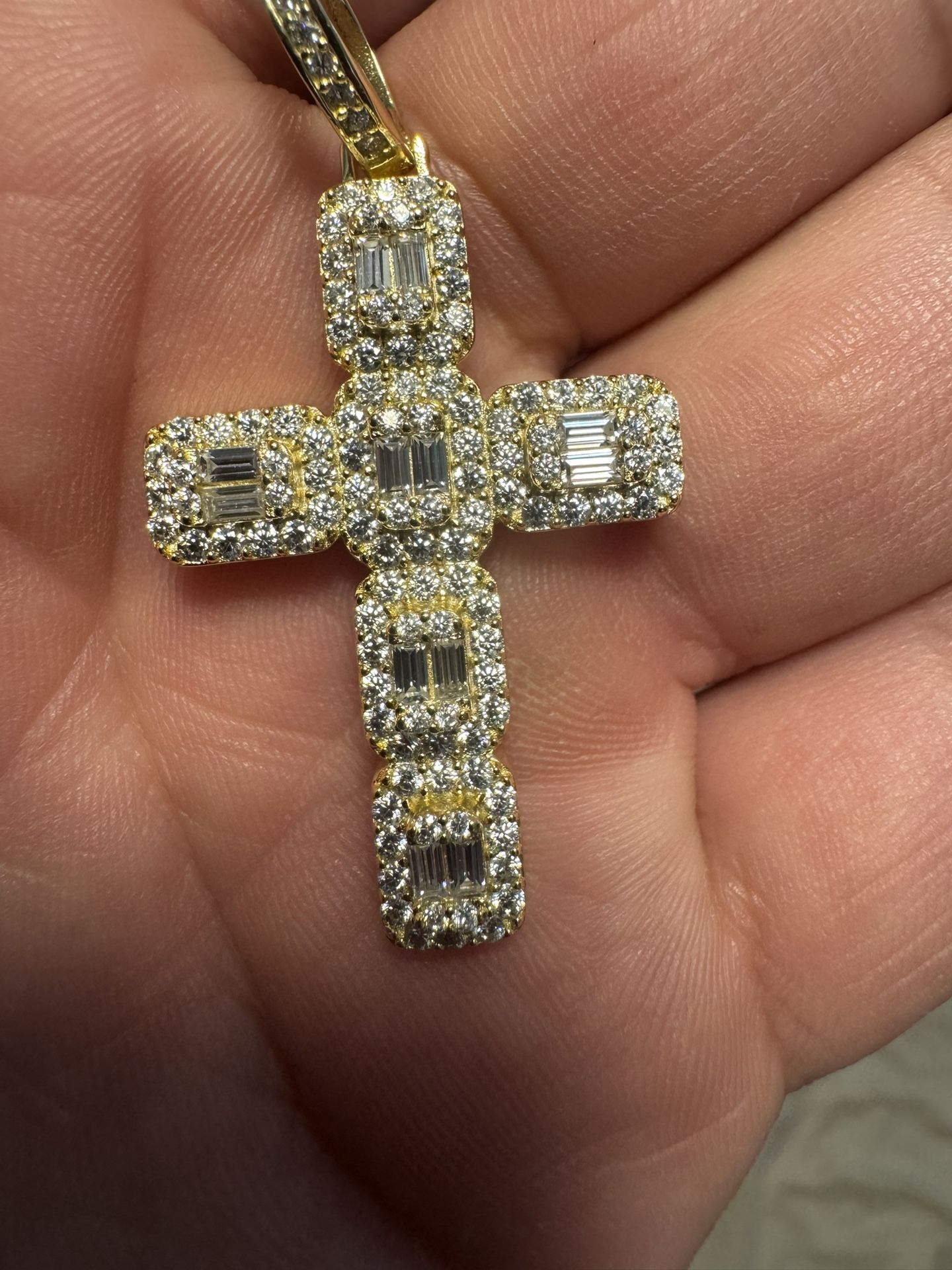 Moissanite Diamond Cross 2.49 Carats