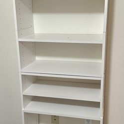 ~~~ Adjustable White Shelf Unit In Excellent Condition ~~
