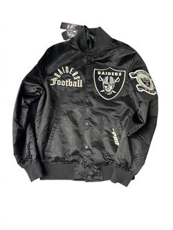 Las Vegas Raiders NFL Satin Bomber Jacket
