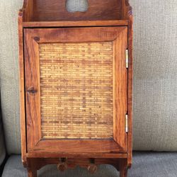PRIMITIVE VINTAGE WOOD Hanging Wall Cupboard Cabinet 