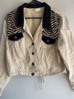 vintage nina piccalino jacket Zebra Print Women’s Sz 14 Made in USA