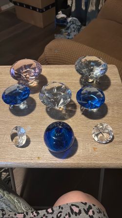 Big glass diamonds for decor