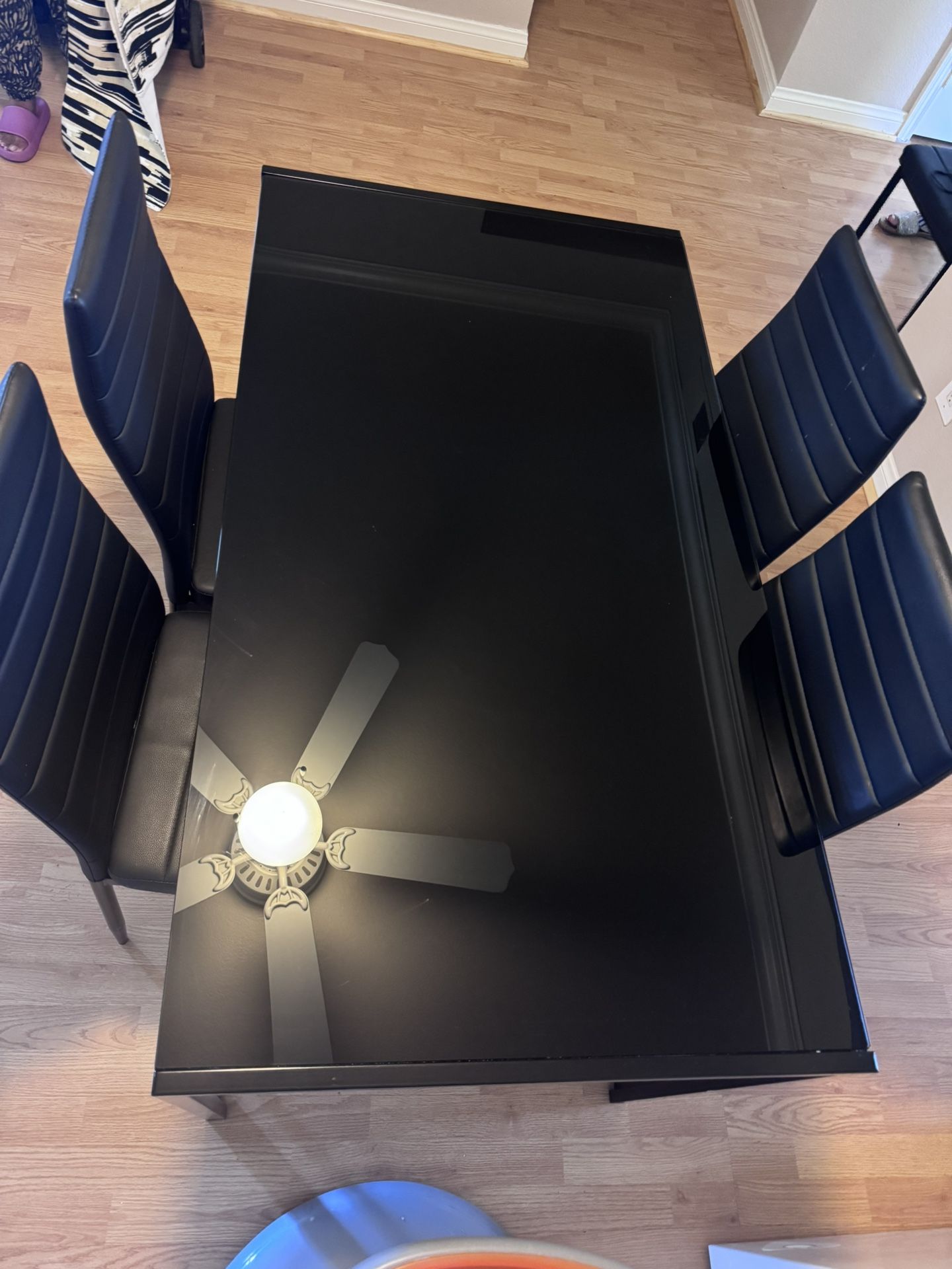 Glass Dining Table With 6 Chair
