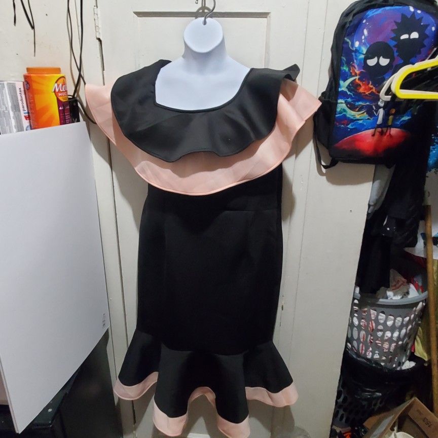 Chic Women Mermaid Midi Dresses Formal Party Bare Shoulder Color Size 4x 