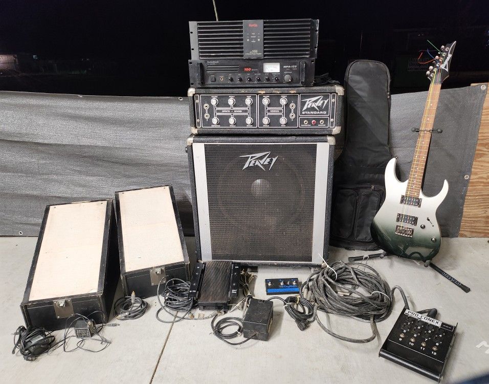 Guitar, Amps,Speakers, Pedals, Cables 