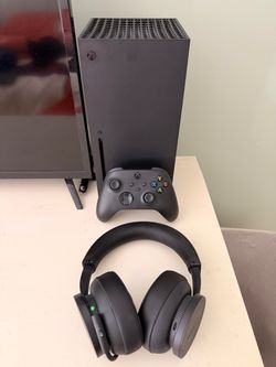 Xbox Series X 1TB with controller and Xbox Headset