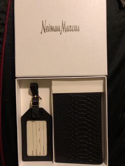 Neiman Marcus Passport Holder and Luggage Tag. *Brand New*