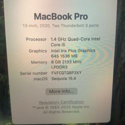 Bypassed A2289 MacBook