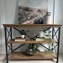 Farmhouse 3 Tier Shelf/Contsole table/Entry Table/Tv Stand