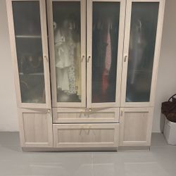 Modern 4-Door Wardrobe / Armoire – Frosted Glass – $375 OBO