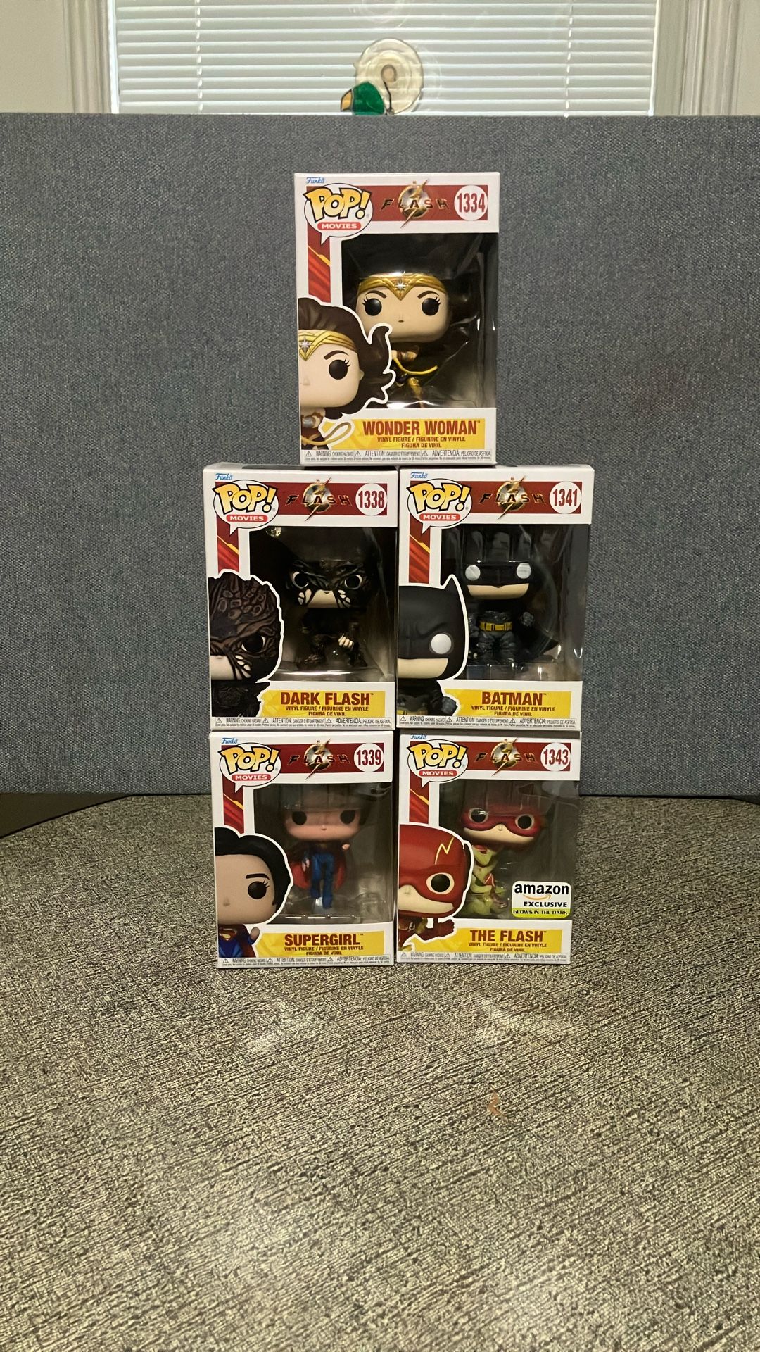 NIB Funko Pop Movies Flash Series# 1334,1338,1339,1342 & 1343
