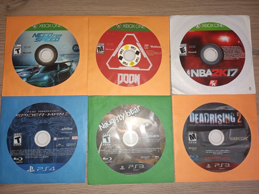 XBOX ONE, PS3 &PS4 Game Disc Lot