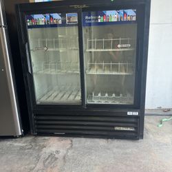 True Commercial Beverage Cooler Double Sliding Door 