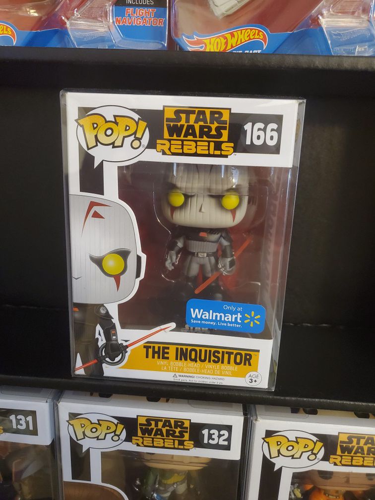 Funko Pop Star Wars Rebels The Inquisitor 166 Walmart Exclusive w/ pop protector