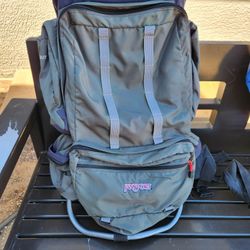 JanSport Scout External Frame Backpack Trekking Hiking Lightweight Green