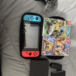 Nintendo Switch With Games And Accessories 