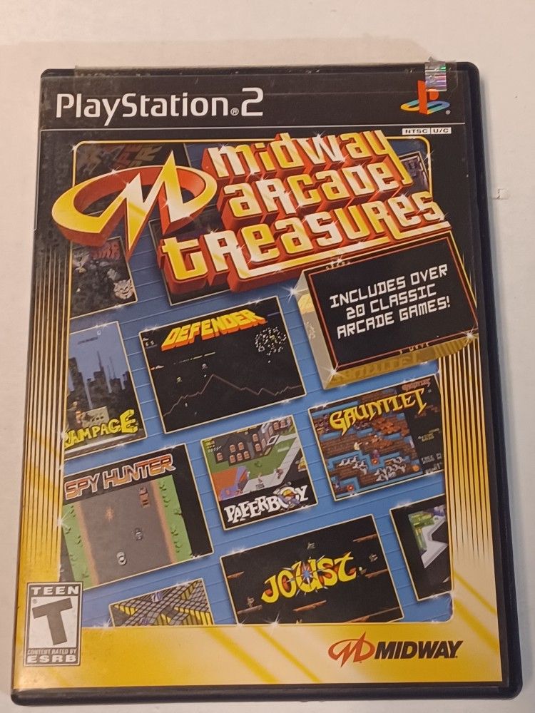 PlayStation 2 Midway Arcade Treasures Video Game Original Case Booklet