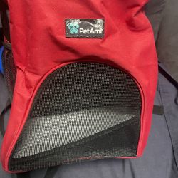 Pet carrier backpack with water bowl