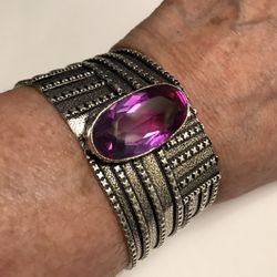 Tourmaline 925 Sterling Silver Cuff Bracelet 