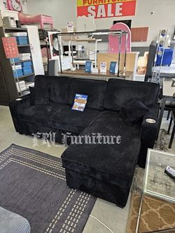 New black sofa bed
